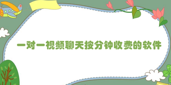 一对一视频聊天按分钟收费的软件