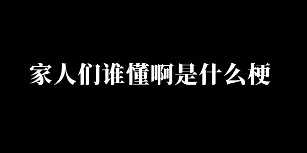 家人们谁懂啊梗的意思介绍