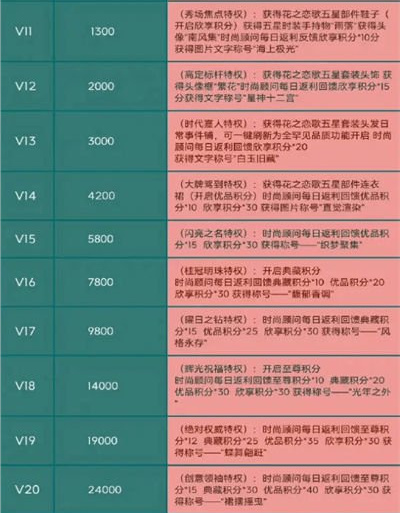 以闪亮之名VIP特权是什么