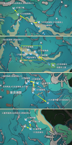 原神异海凝珠采集路线