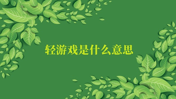 轻游戏含义介绍